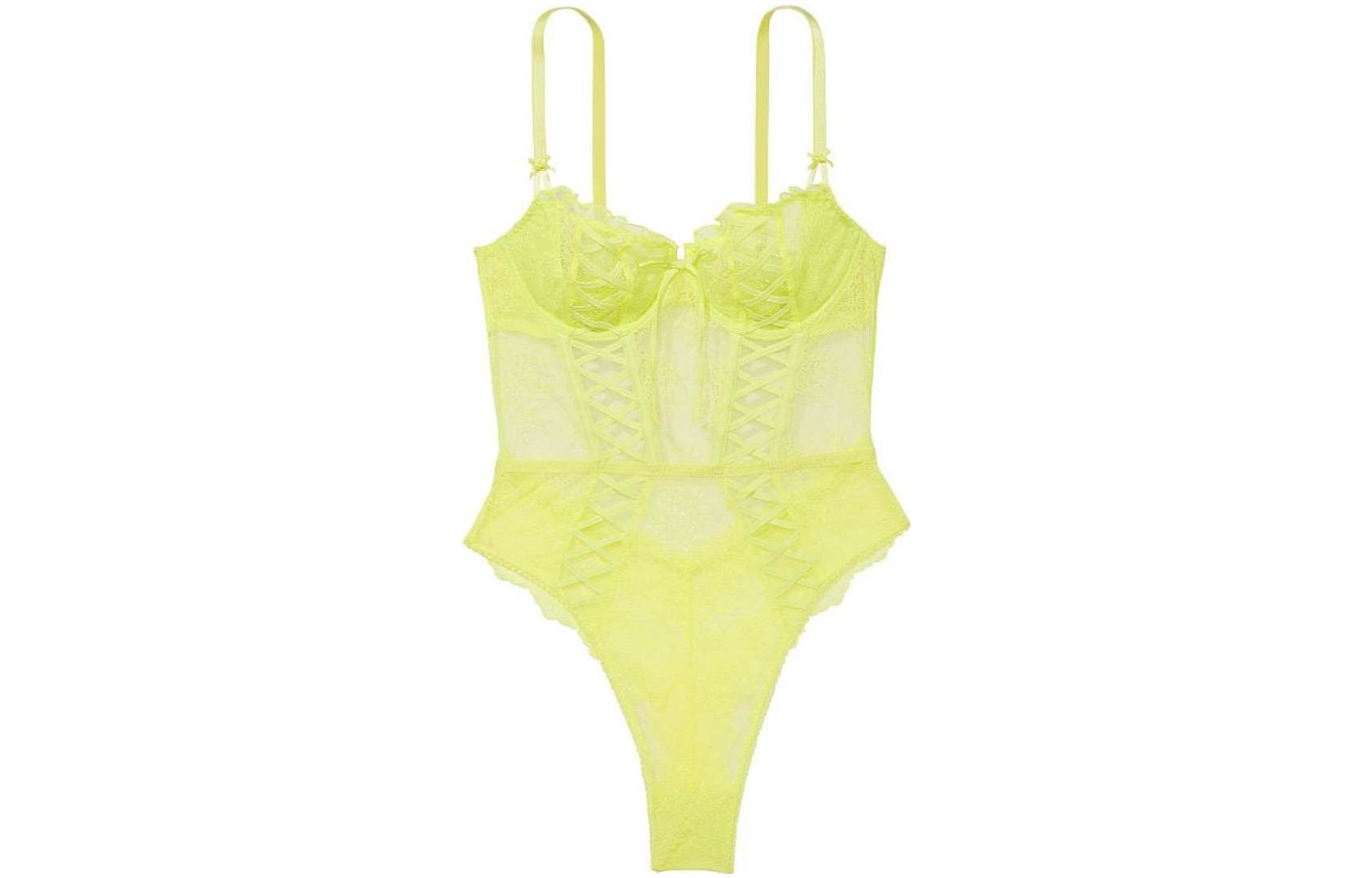 Женское боди Victoria's Secret (желтое)