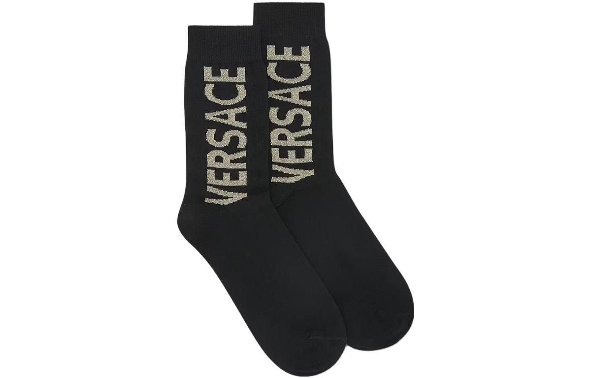 VERSACE Logo Socks ‘Black/Gold’