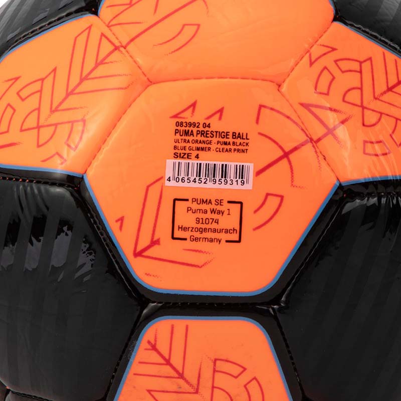 PUMA Size 34, Size 5, Size Soccer Ball Color Block Machine Stitched Soccer Ball Unisex Ultimate Orange Shimmery Blue