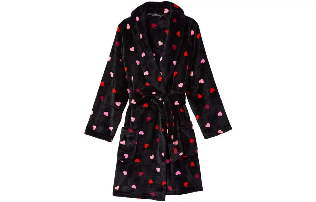 Victoria's Secret Comfortable Soft Velvet Lace Up Home Thickened And Fleece Lined For Warmth Sleep Robe Women's