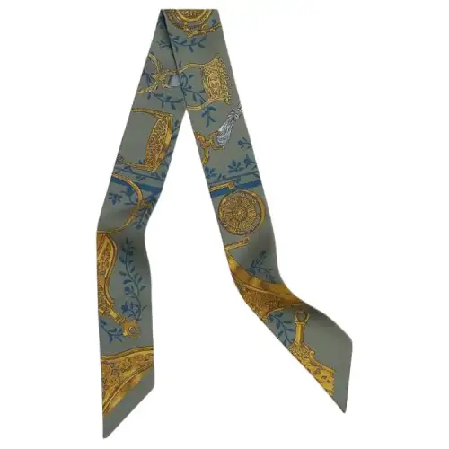 HERMES Silk Scarves Men's Multicolor