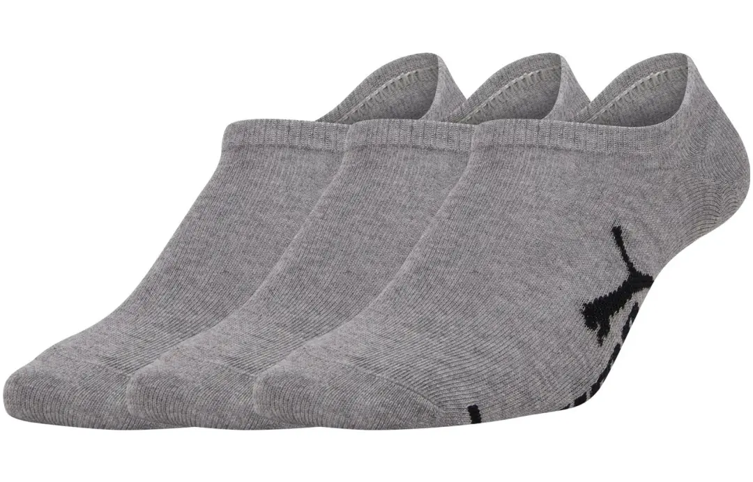 PUMA Ankle Socks Unisex 3 Pack Gray