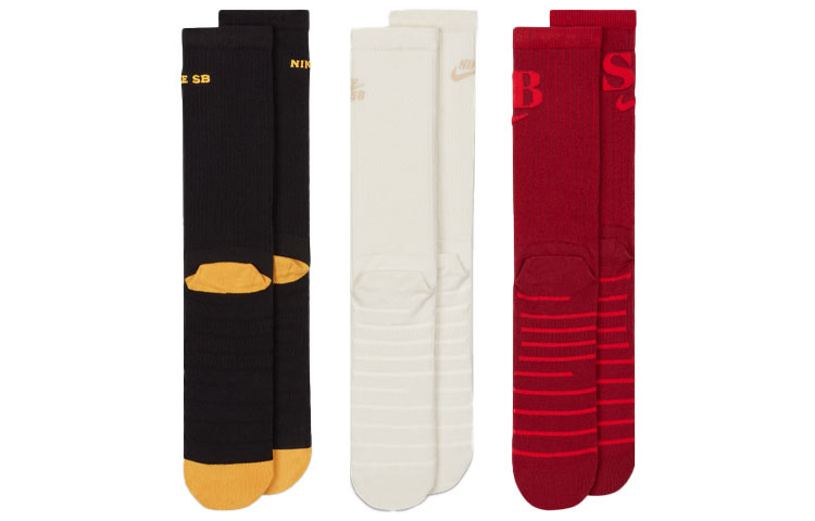 Nike Crew Socks Unisex 3 Pack Black/Red/White