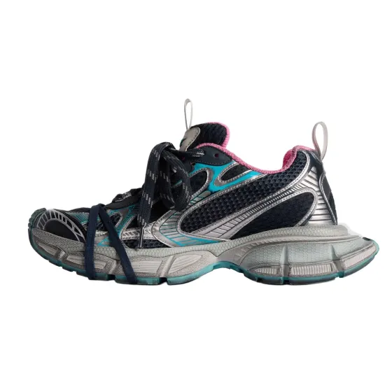 Balenciaga 3XL Chunky Sneakers Women's Low-Top Blue Gray