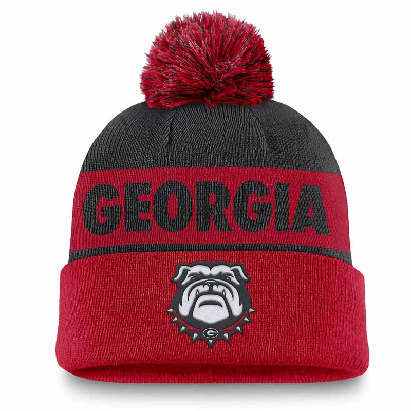 Nike Georgia Bulldogs Primetime Peak Men's Nike College Cuffed Pom Beanie