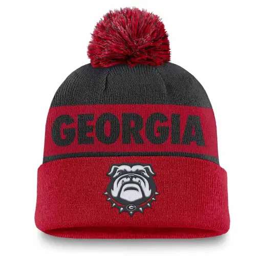 Nike Georgia Bulldogs Primetime Peak Men's Nike College Cuffed Pom Beanie