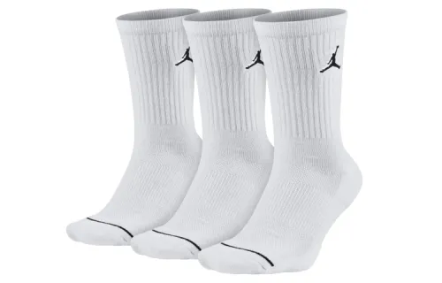 Jordan Everyday Max Crew Spandex Retro Basketball Sports Contrast High Socks Men's White