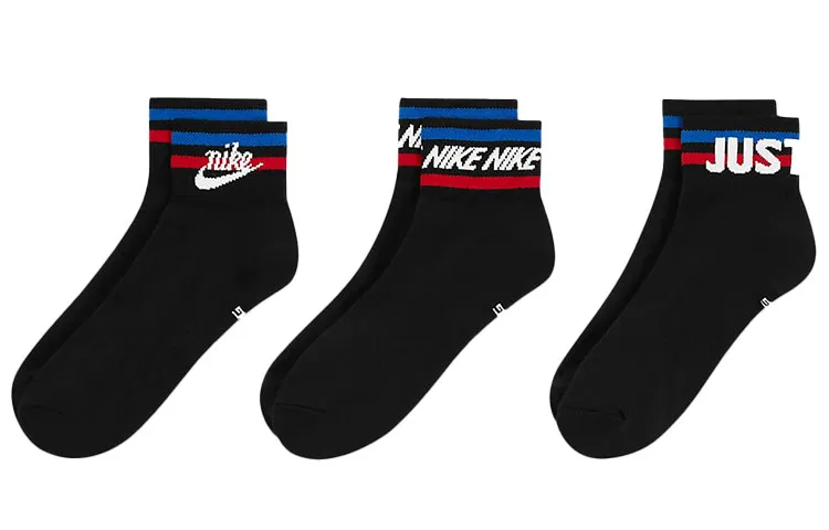 Nike Ankle Socks Unisex Black Couple's