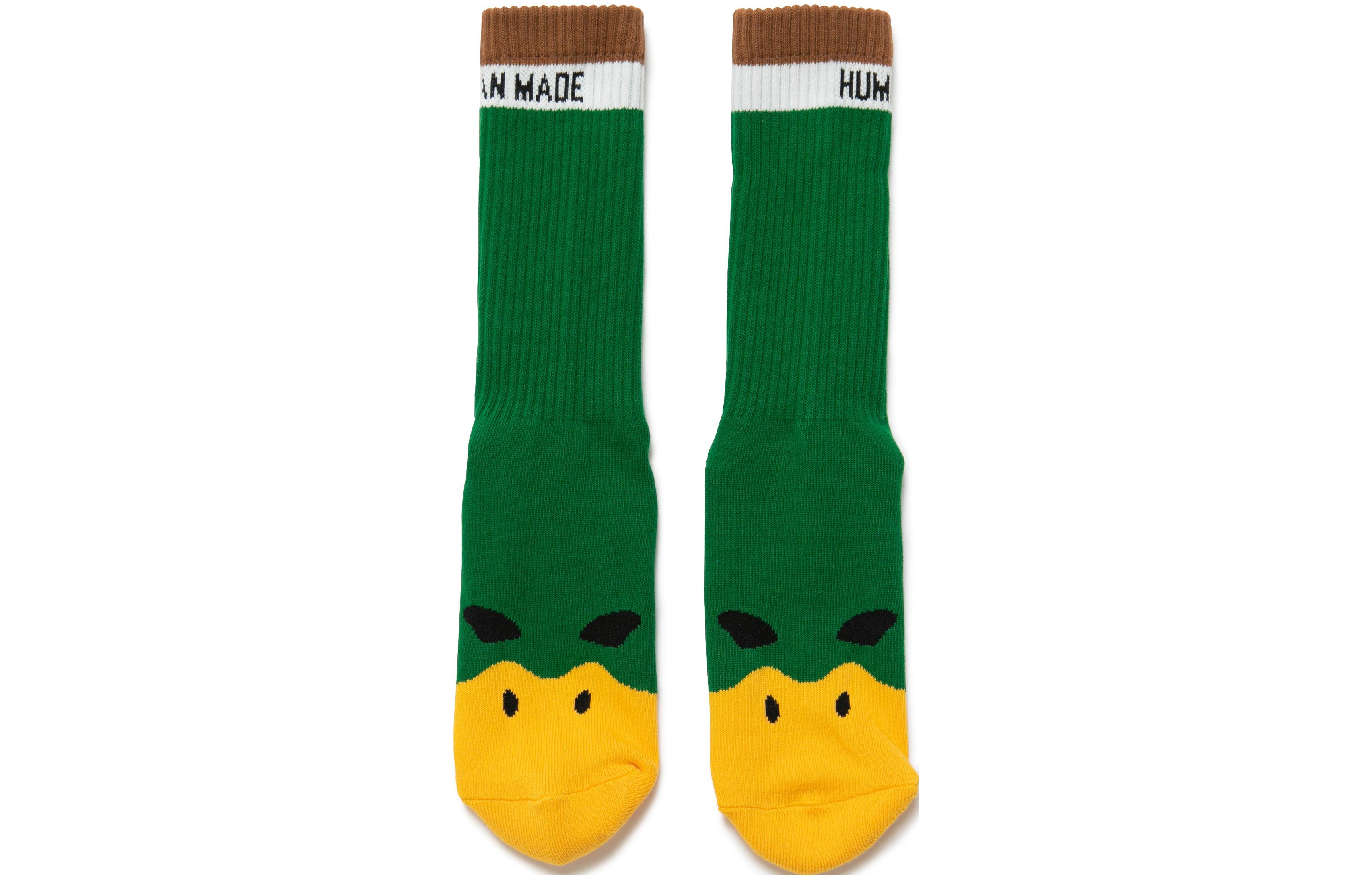 HUMAN MADE Duck Pile Socks Green