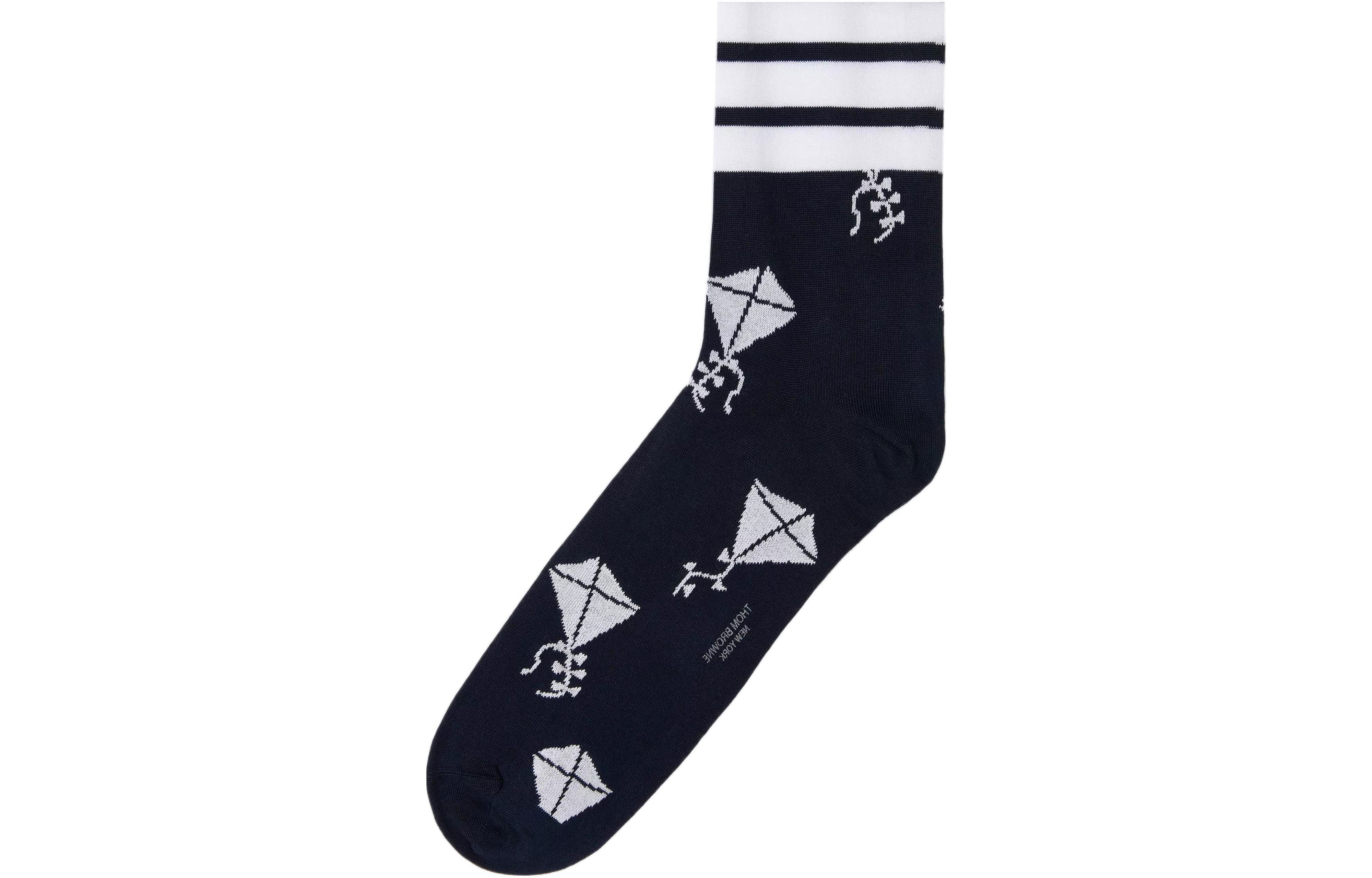 THOM BROWNE· Crew Socks Men’s 1 Pack Marine Blue