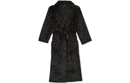 Victoria's Secret Comfortable Soft Velvet Lace Up Thermal Fleece Lined Long Home Thickened Sleep Robe Women's