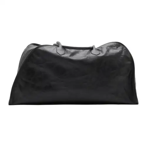 Burberry Calfskin Handbag Travel Bag Large Men's Black