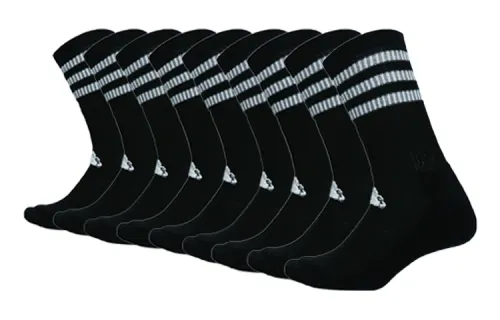 Adidas Three Stripes Logo High Top Long Basketball Socks Basketball Socks Universal Unisex Black and White Couple Style