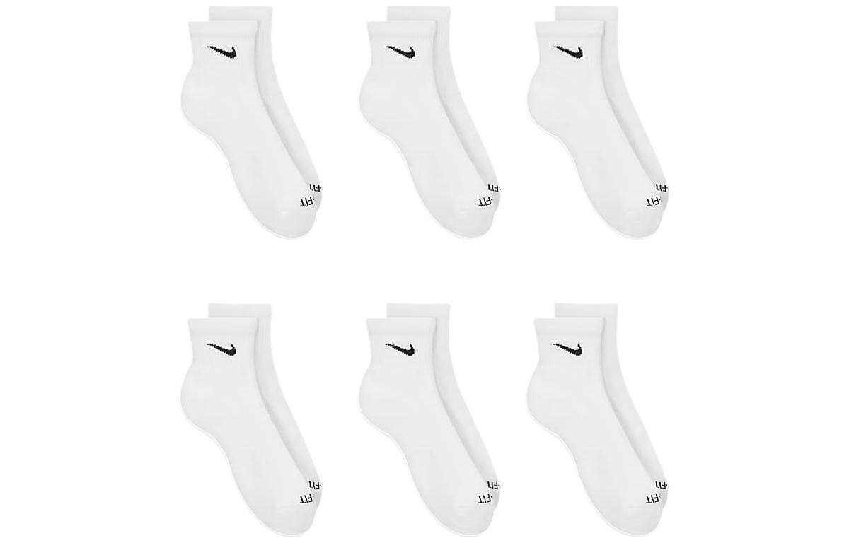 Nike Everyday Plus Cushioned Ankle Socks 6 Pairs White