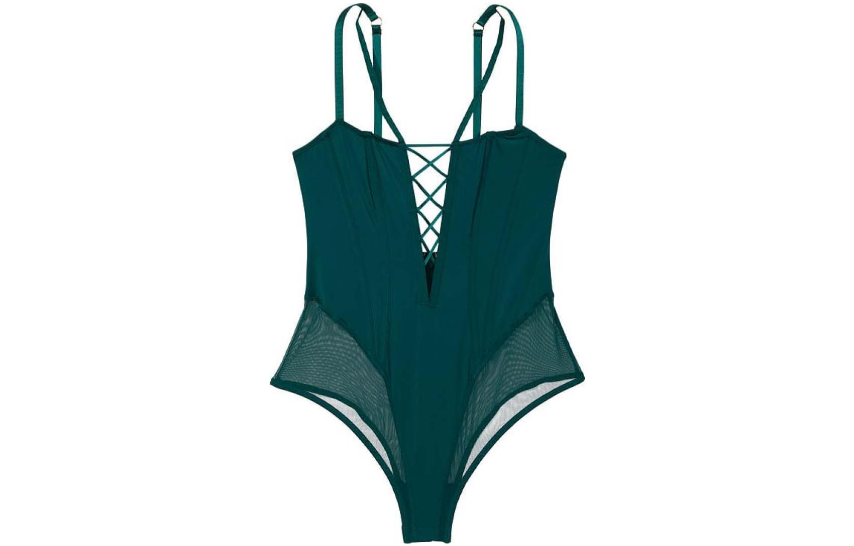 Женское боди Victoria's Secret Mesh (зеленое)