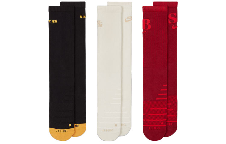 Nike Crew Socks Unisex 3 Pack Black/Red/White
