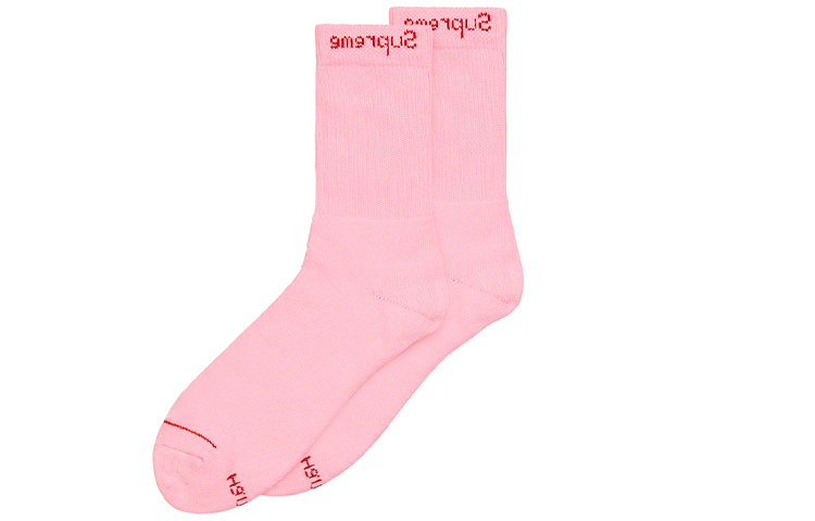 Supreme Hanes Crew Socks 4 Pack Pink