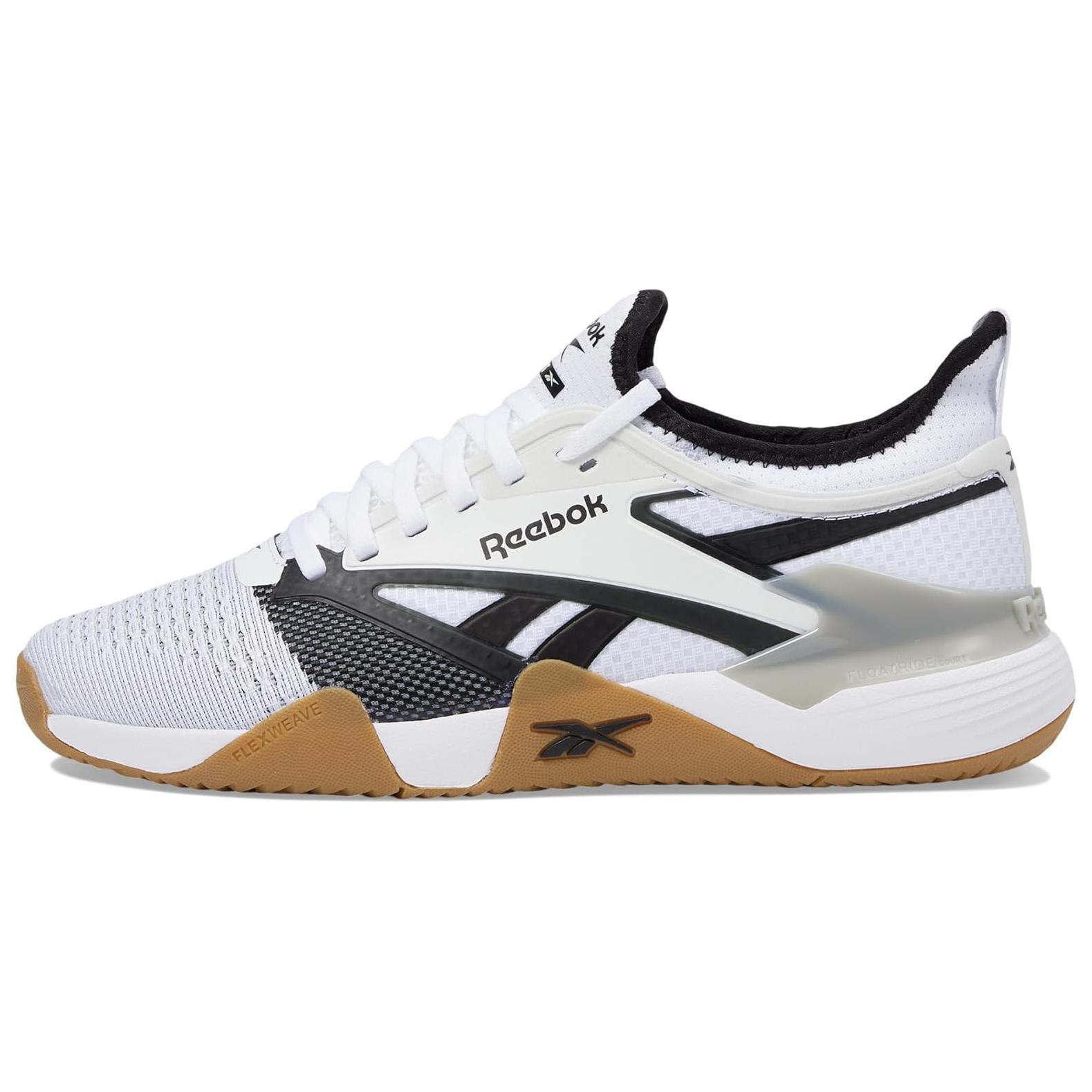 Reebok Nano Court casual and comfortable low-top training shoes for men and women, black and white