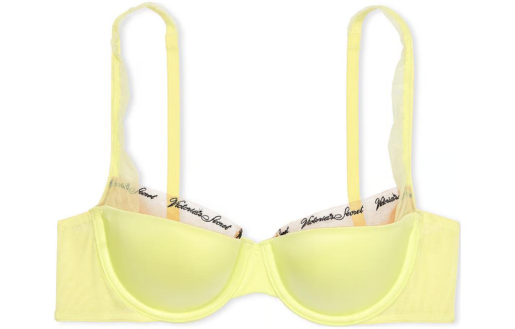 Женское нижнее белье Victoria's Secret PINK/VERYSEXY Smooth Logo Embroidery (желтое)