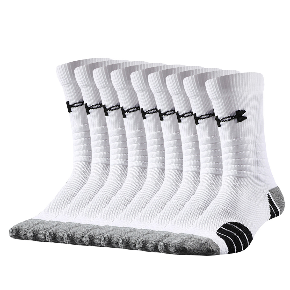 Under Armour Knee High Socks Unisex 1 Set 9 Pack White