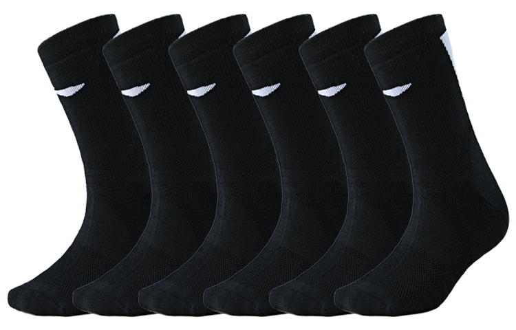 LiNing Li Ning Li Ning CBA male PE player version summer professional practical sweat-absorbent mid-tube towel elite socks basketball socks men's multi-specification black