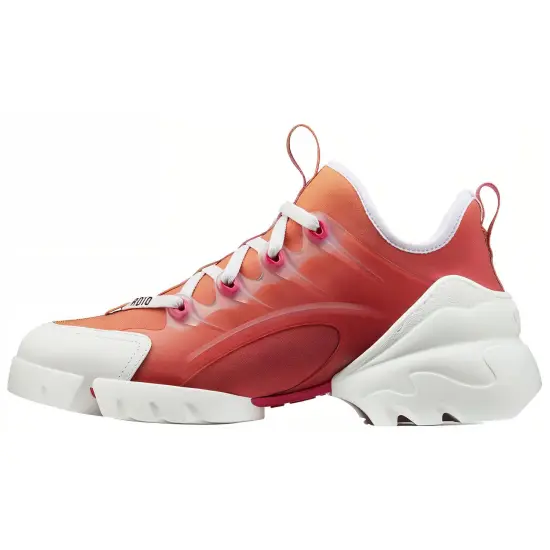 DIOR D-Connect Casual Shoes Women's Low-Top Orange Red