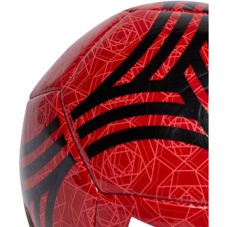 Adidas Manchester United Size 1 Soccer Ball Synthetic Leather Machine Stitched Soccer Ball Unisex Red Black