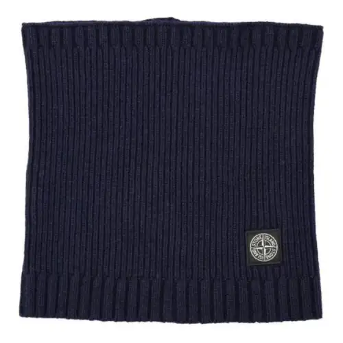 STONE ISLAND Junior Logo Patch Ribbed Scarf