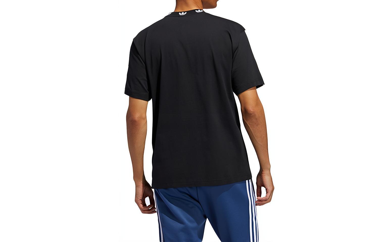 Мужская футболка adidas originals Trefoil T (черная) — фото 2