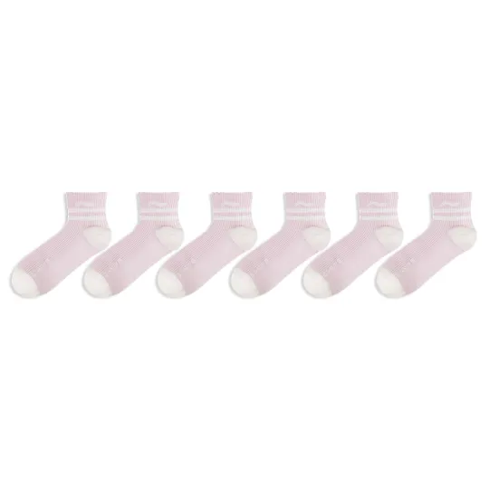 Li Ning Ankle Socks Sports Socks Unisex 6 Pack Pink