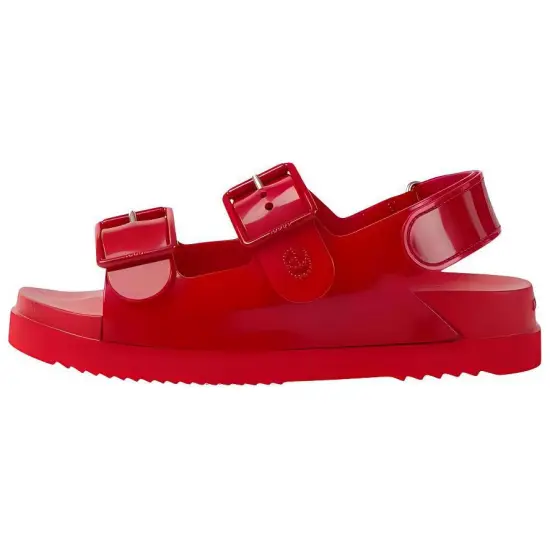 GUCCI Mini Double G Sandal Red Rubber Women's