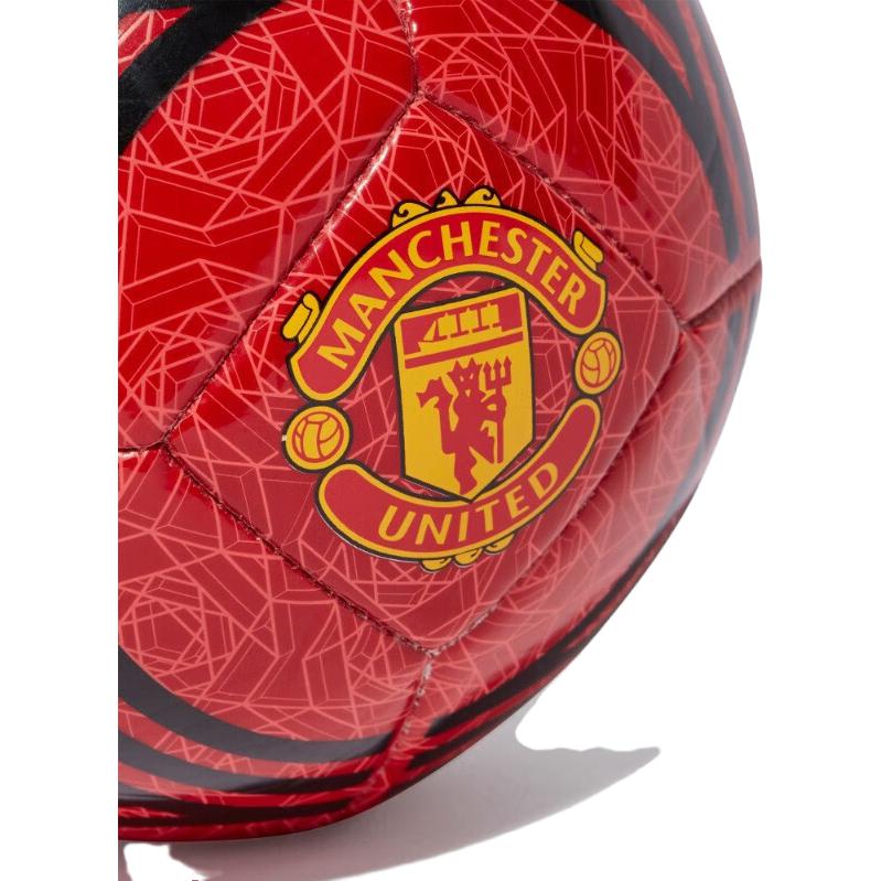 Adidas Manchester United Size 1 Soccer Ball Synthetic Leather Machine Stitched Soccer Ball Unisex Red Black