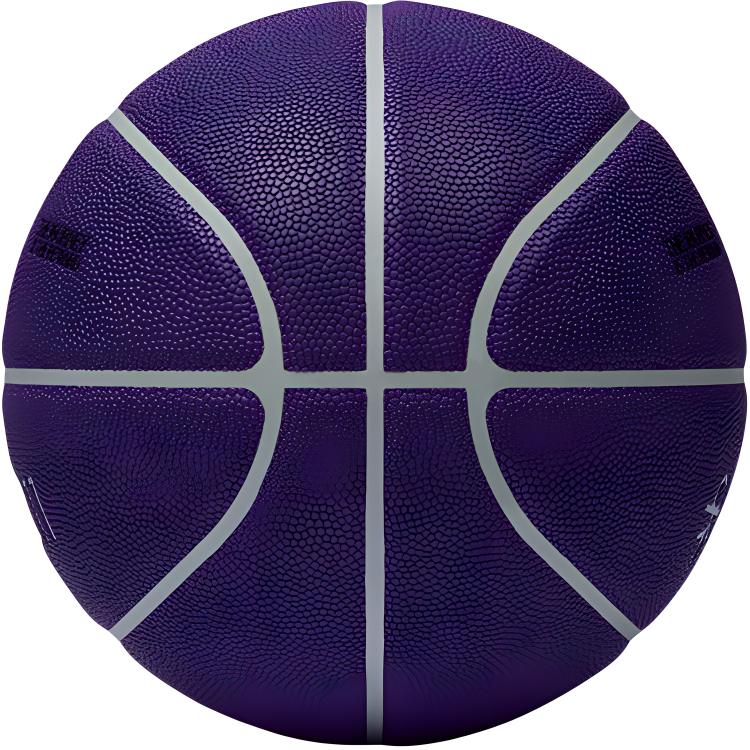 Anta PU basketball with unique octagonal leather design for professional use, purple, size 7 for training and competition