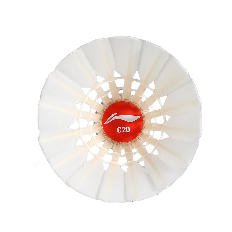 Li Ning C20 Duck Feather Shuttlecock 12 Pack Duck Feather Match Ball Shuttlecocks