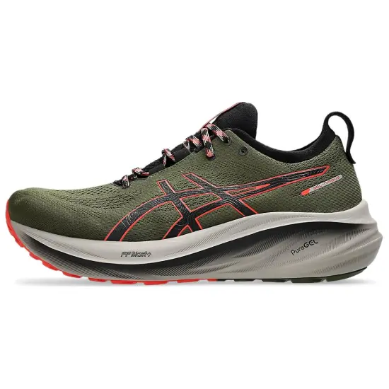Asics GEL-NIMBUS 26 Running Shoes Unisex Low-Top Green Black