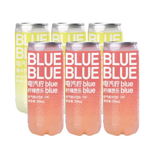 LEMON REPUBLIC [Refreshing and anti-greasy] Lemon Guava Sparkling Juice Drink Perfume Soda Student Low Card 300ml*6 Bottles Party Food New Year’s Gift