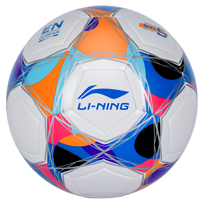 Li Ning Size 5 Soccer Ball TPU Machine Stitched Soccer Ball Unisex Multicolor