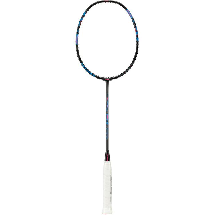 Li Ning Thunder BIGBANG Full Carbon Badminton Rackets Offensive Type Heavy Head, Stiff Shaft Entry level 4U Black