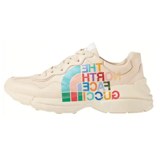 The North Face X GUCCI Rhyton Casual Shoes Men Low-Top White