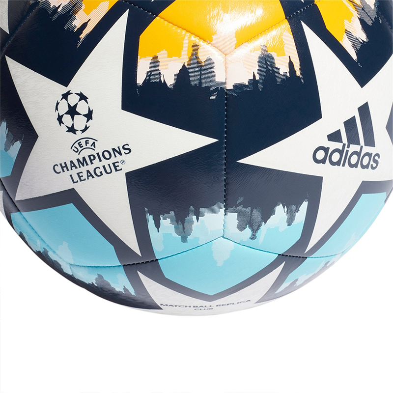 Adidas Size 5 Soccer Ball TPU Machine Stitched Soccer Ball Unisex White/Yellow/Light Blue/Dark Blue