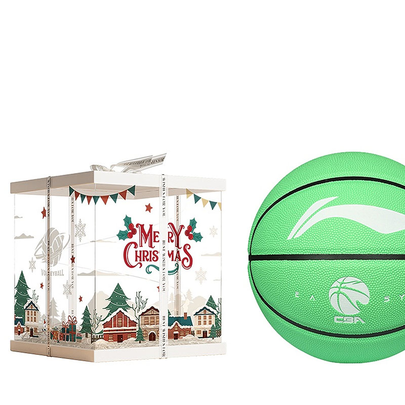 Li Ning CBA Collection Pu Basketball Abrasion Resistant Green White Size 5 7 Size Training Unisex