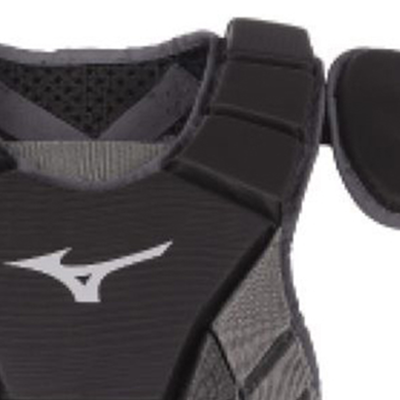 Mizuno Chest Protection Polypropylene EVA Foam, Polyester Fiber, Nylon, Synthetic Leather Unisex Black Gray