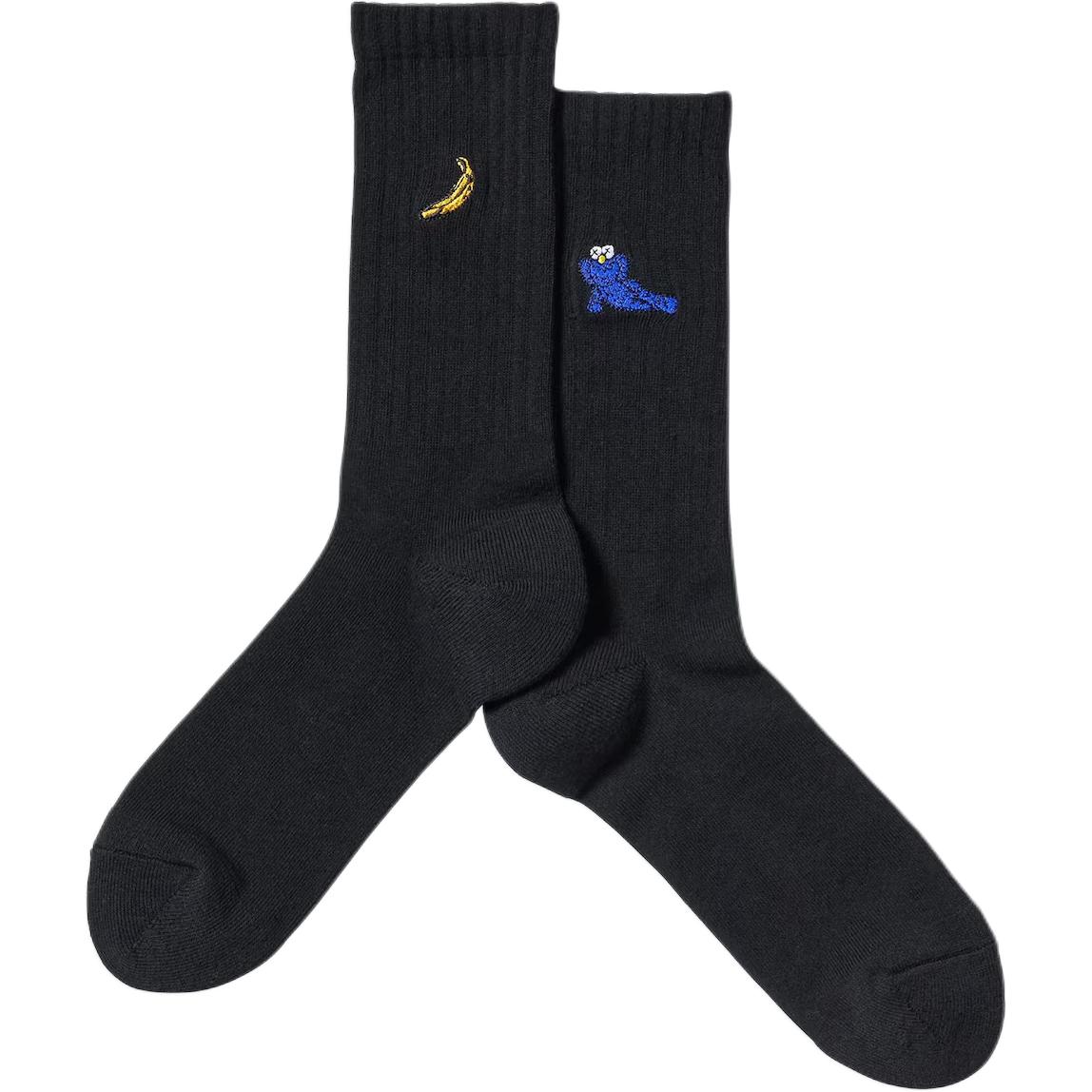 UNIQLO KAWS X WARHOL Crew Socks Unisex 1 Pack Black