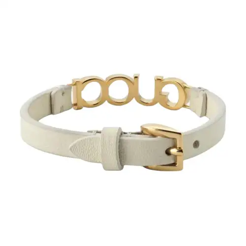GUCCI Fashion Leather Wristbands Unisex White