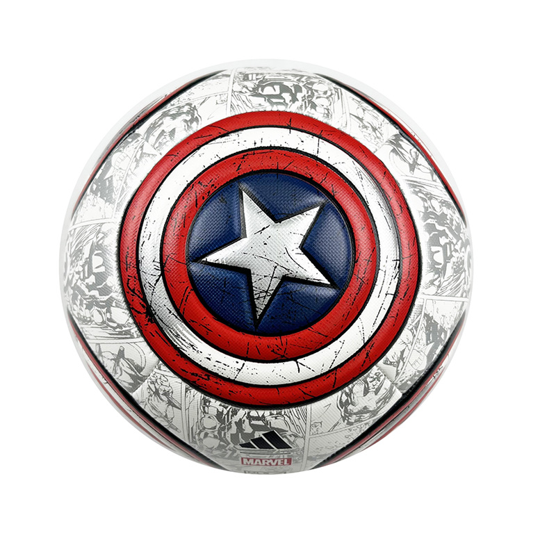 Adidas x MLS X Marvel Captain America Theme Collection Size 45 Machine Stitched Ball TPU White Red Blue Soccer Ball