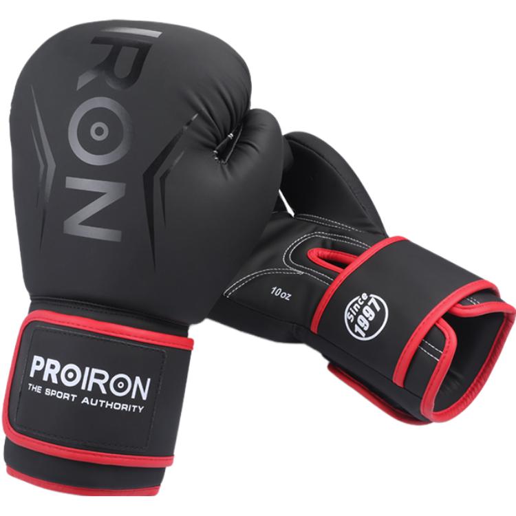 PROIRON Boxing Gloves Pu Men’s 8oz 10oz 12oz 14oz Black Red