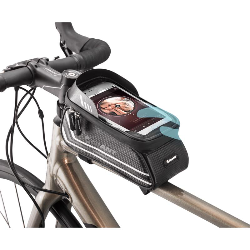 GIANT Bike Bags Top Tube Bag Front Bag Unisex EVA TPU 21x9x10.5cm Black