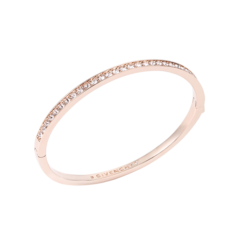 Легкая роскошь от Живанши. высокая Браслет из сплава стильного дизайна с мелкими бриллиантами женский Розовое золото