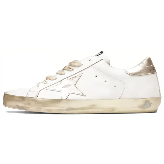 Golden Goose Super-Star White Gold Sparkle