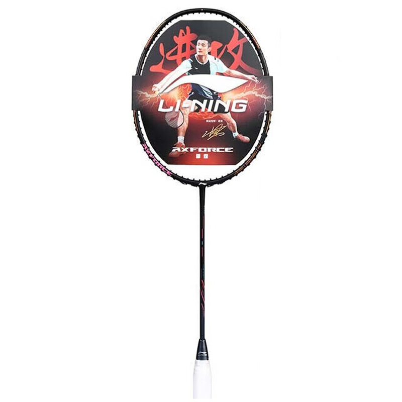 Li Ning Thunder 80 Full Carbon Badminton Rackets Offensive Type Heavy Head, Stiff Shaft Upper Class Single Racket Black